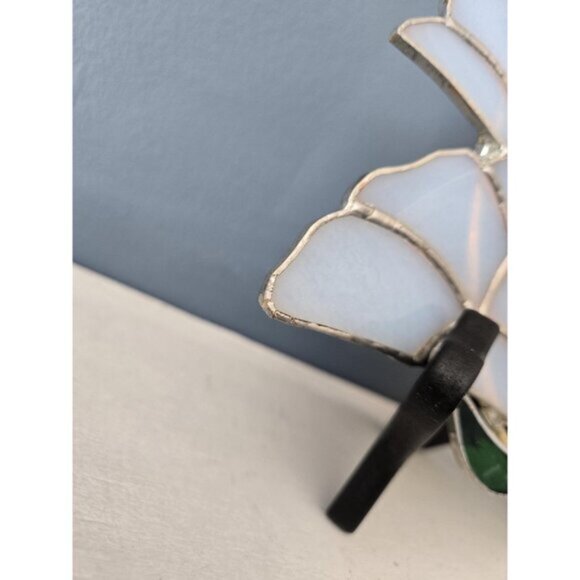 Stained Glass Dove with Branch Handmade Suncatcher Easter/Christmas Decor Vtg - Picture 8 of 10